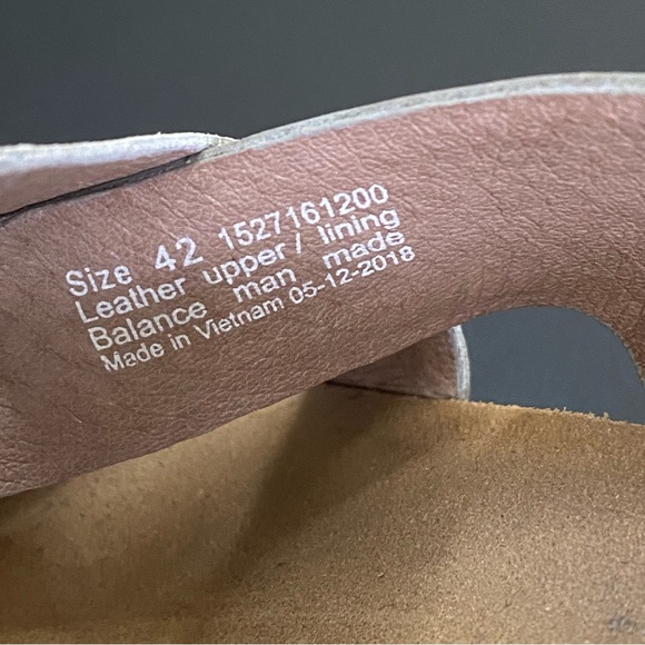 Dansko Vicki Sandals Cream Taupe Women's Size 12 Shoes EU42 Leather Slingback - Picture 10 of 11